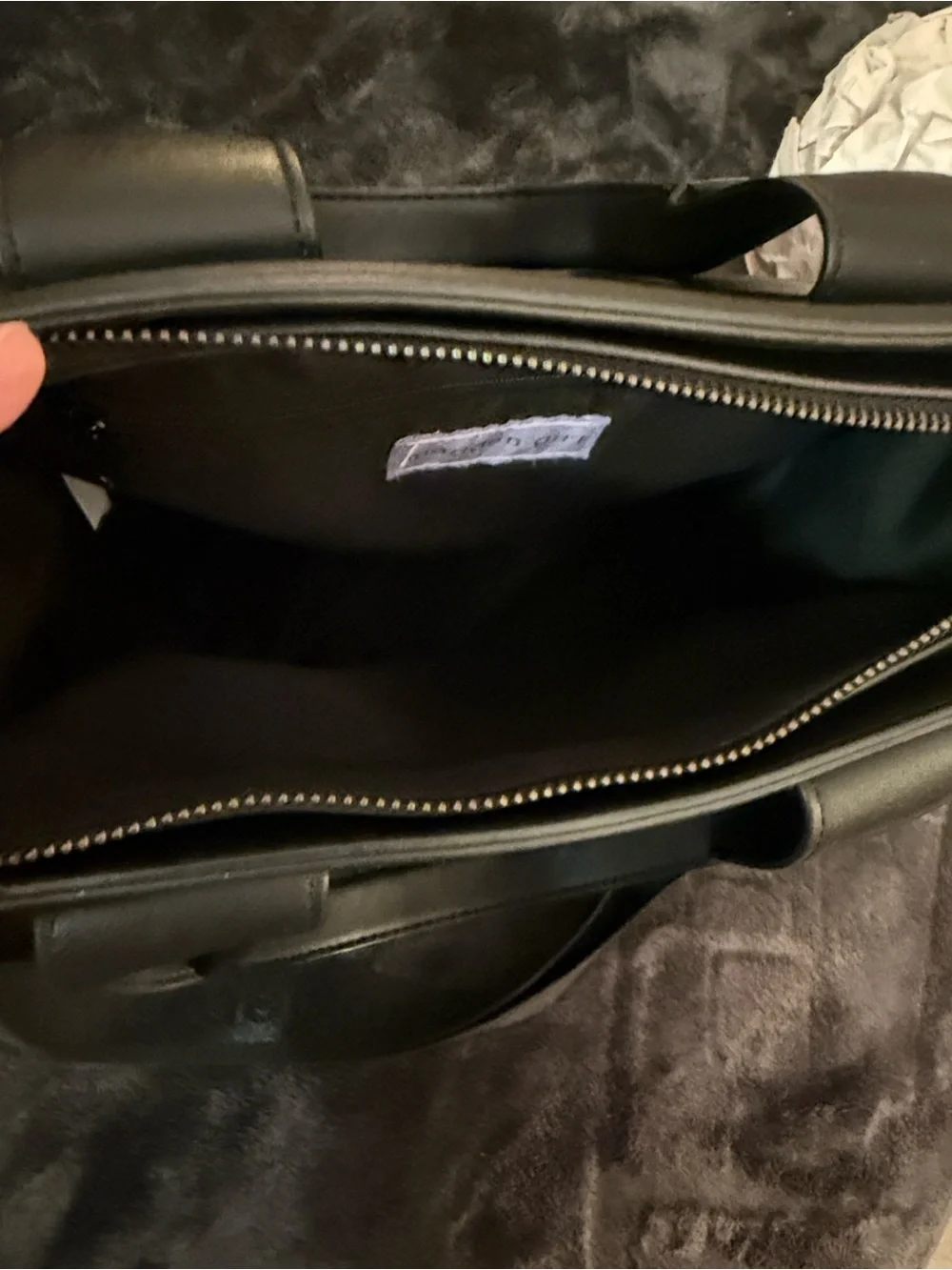 Madden Girl Black Vertical Panel Tote